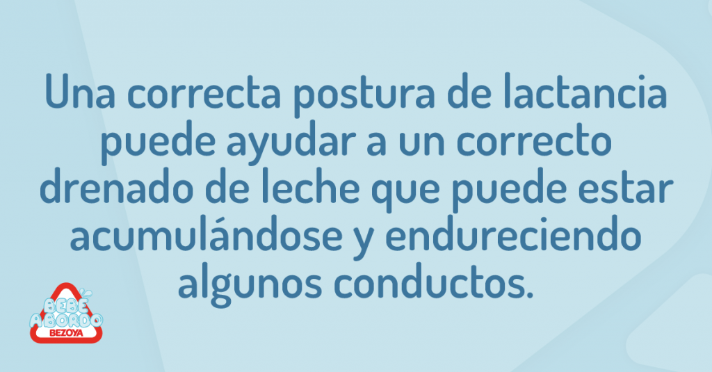 Relación entre la postura de la lactancia y el drenado de la leche 