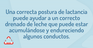Relación entre la postura de la lactancia y el drenado de la leche