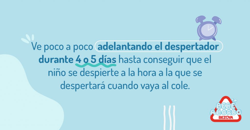 Adelanta el despertador poco a poco hasta la hora de siempre