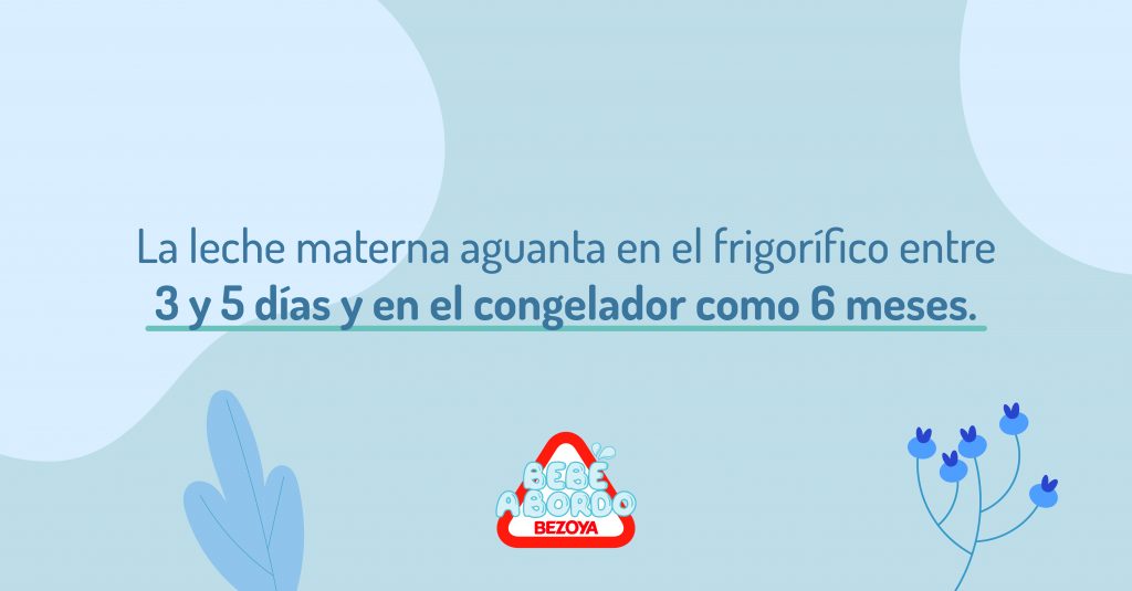 La leche materna puede refrigerarse y congelarse