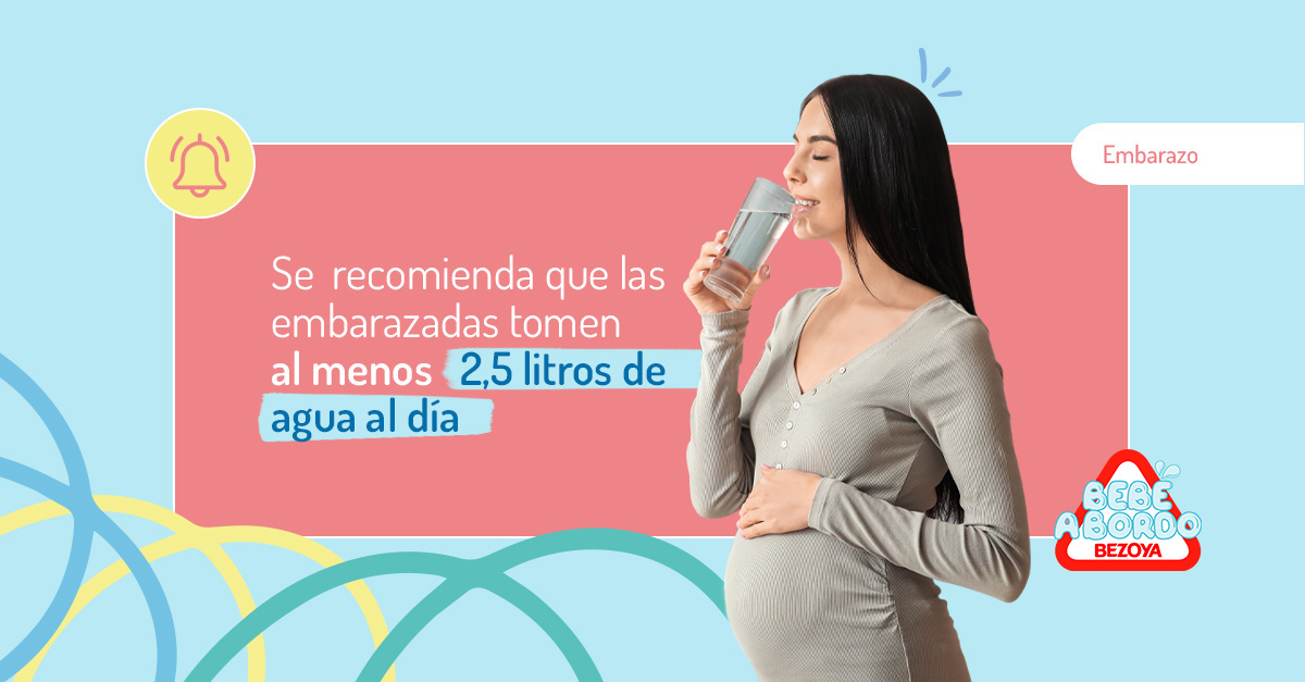 Se recomienda beber 2,5 litros de agua diarios durante el embarazo 