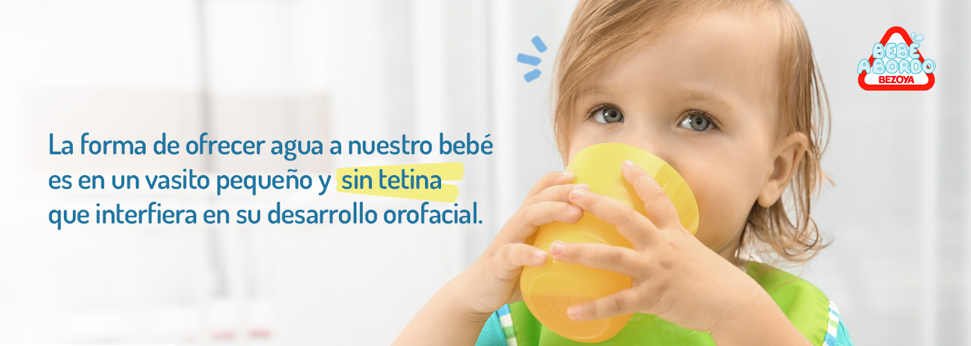 Se debe ofrecer agua a los bebés en vaso pequeño y sin tetina