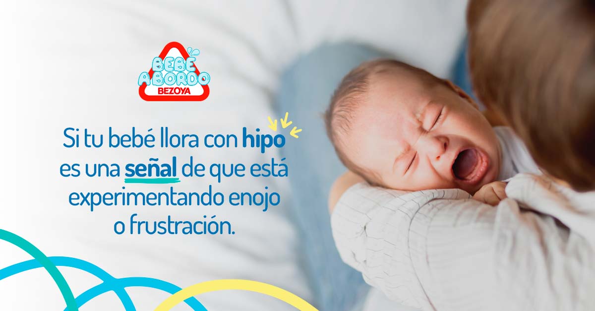 Si tu bebé llora con hipo es una señal de que está experimentando enojo o frustración