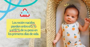 Los recién nacidos pierden entre el 5 % y el 10 % de su peso en los primeros días de vida