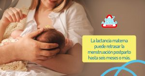 La lactancia materna puede retrasar la menstruación postparto hasta seis meses o más