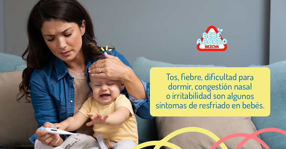 Tos, fiebre, dificultad para dormir, congestión nasal o irritabilidad son algunos síntomas de resfriado en bebés. 